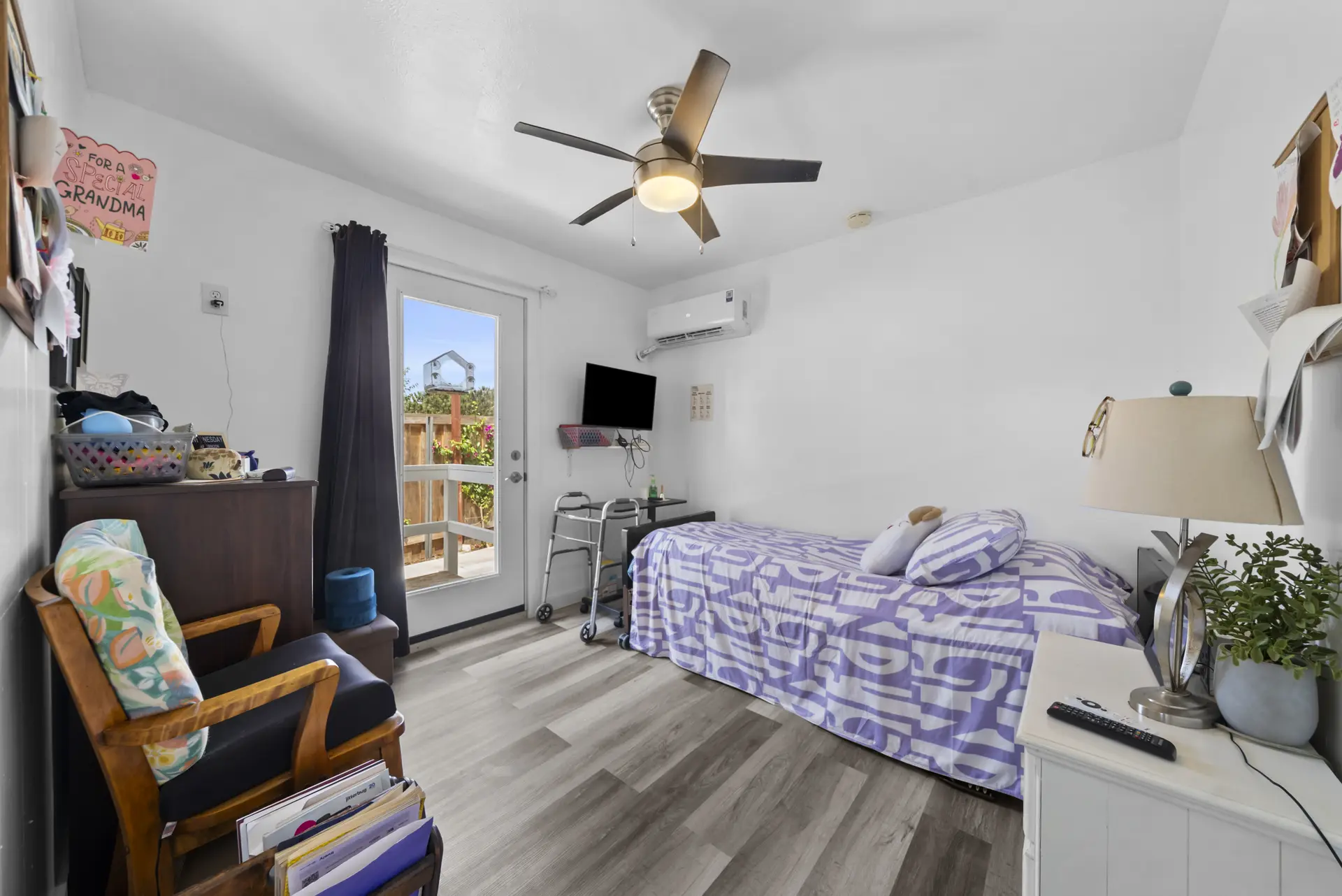 Comfortable, beautifully furnished resident bedroom